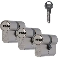 S2 Set van 3 Veiligheidscilinders S2 SKG** 30/30 Met Keersleutel