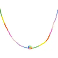 Yehwang Flower smiley necklace - Rainbow collection - - Ketting - 40 + 5 cm - Multi