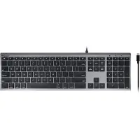 Macally UCACEKEY Bedraad Zilver USB-C Toetsenbord Grijs