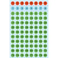 Herma Getallen 8 mm 1-160 papier op kleur gesorteerd zwart 6 vellen - 10 stuks