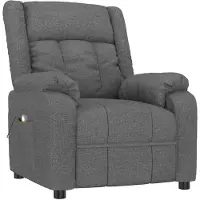 vidaXL Massagestoel stof donkergrijs