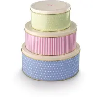 Tala Originals - Koekblikken Set – 3 Luchtdichte Koekblikken – Pastel – Voor Koekjes, Cake & Taart – Stapelbaar & Duurzaam – Met Afsluitdeksel