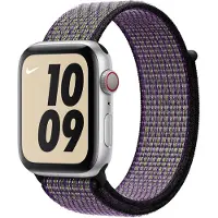 Apple Watch 44mm Nylon Sport Loop Horlogeband Desert Sand/Volt