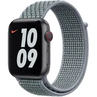 Apple Watch 42/44/45 mm Nylon Sport Loop Nike Horlogeband Obsidian Mist