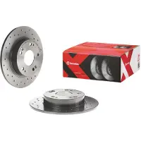 Brembo Remschijf 08A1471X achter, gelocht, geperforeerd, volledig, 1 Stuk