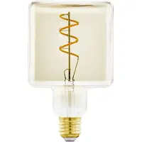 Eglo Ledfilamentlamp Cube - Amber - D9,5cm - Dimbaar - Warm Wit - E27 - 4w