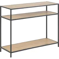 Molecule Actona Seaford Console Tafel Eiken Zwart Metaal