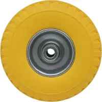 Benson Anti-lek wiel - volrubber - stalen velg - 260 x 85 mm - geel
