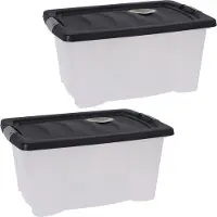Storage solutions Opbergdozen/organizers met deksel 5x stuks - kunststof - 13L