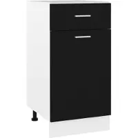vidaXL Onderkast met lade Lyon 40x46x81,5 cm bewerkt hout zwart