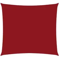 vidaXL Zonnescherm vierkant 3,6x3,6 m oxford stof rood