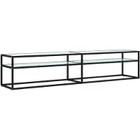 vidaXL Tv-meubel 200x40x40,5 cm gehard glas witmarmerkleurig