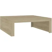 vidaXL Salontafel 100x100x35 cm bewerkt hout sonoma eikenkleurig