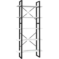 vidaXL Boekenkast met 5 schappen 80x30x175 cm grenenhout wit