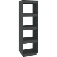 vidaXL Boekenkast/kamerscherm 40x35x135 cm massief grenenhout grijs