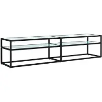 vidaXL Tv-meubel 180x40x40,5 cm gehard glas witmarmerkleurig