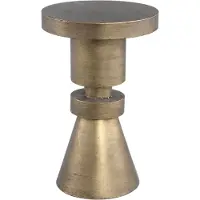Ptmd Lox Gold Metal Sidetable Massive Construct Round