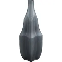 Ptmd Robbin Grey Glass Vase Angualr Winged S (Grijs, 10.5x38x10.5cm)