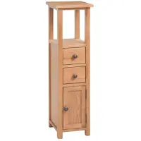 vidaXL Hoekkast 26x26x94 cm massief eikenhout
