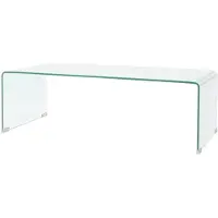 vidaXL Salontafel 98x45x30 cm gehard glas transparant