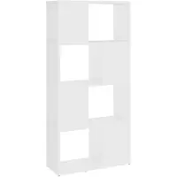 vidaXL Boekenkast/kamerscherm 60x24x124,5 cm bewerkt hout wit