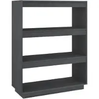 vidaXL Boekenkast/kamerscherm 80x35x103 cm massief grenenhout grijs