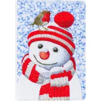 Craft Buddy kit Notebook schrift harde kaft Friendly Snowman 26 x 18 cm