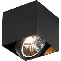 QAZQA Design spot zwart vierkant AR111 - Box