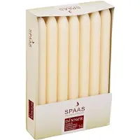 Spaas Candles 28x Lange kaarsen ivoorwit 22 cm 8 branduren dinerkaarsen/tafelkaarsen - Dinerkaarsen