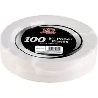 Did 100x Witte bordjes van karton rond 18 cm - Feestbordjes