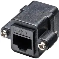 Goobay UTP CAT6 Gigabit RJ45 koppelstuk - inbouw / zwart