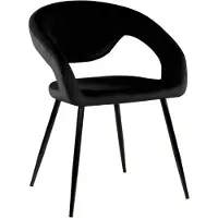 Kick Collection Eetkamerstoel Lenn - Velvet Zwart