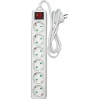 Benson Stekkerdoos Met Schakelaar 6 Voudig - 1 Meter