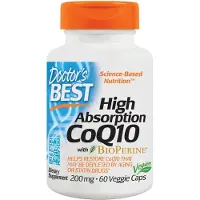 Doctors Best - CoQ10 met Hoge Absorptie en BioPerine, 200mg - 60 Vegetarische Capsules