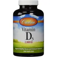 Carlson Labs - Vitamine D3, 2000 IE - 360 softgels