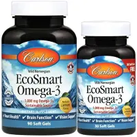 Carlson Labs - EcoSmart Omega-3 Natuurlijke Citroen 1000mg - 120 zachte capsules