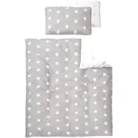 Roba Bedtextiel Little Stars 135 X 100 cm Katoen Grijs 2-delig