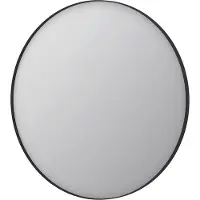 Ink SP15 Spiegel Rond In Kader 100cm - Mat Zwart - Aluminium, Glas - Rond - Spiegels, Badkamerspiegels - 8718835075163