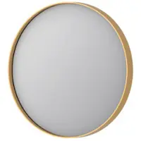 Ink SP15 Spiegel Rond In Kader 40cm - Geborsteld Mat Goud - Aluminium, Glas - Rond - Spiegels, Badkamerspiegels - 8718835075095