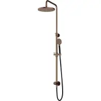 Hotbath Cobber M438 stortdouche met ronde handdouche en 30cm hoofddouche verouderd messing