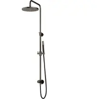 Hotbath Cobber M438 stortdouche met staafhanddouche en 30cm hoofddouche verouderd ijzer