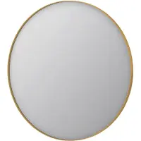Ink SP15 Spiegel Rond In Kader 100cm - Geborsteld Mat Goud - Aluminium, Glas - Rond - Spiegels, Badkamerspiegels - 8718835075187