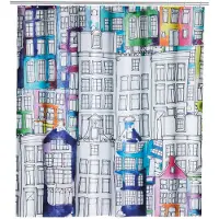 Wenko douchegordijn 180x200cm Sunny City inclusief ringen