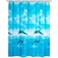 Wenko 19125100 peva rideau de douche 180 x 200 dauphin