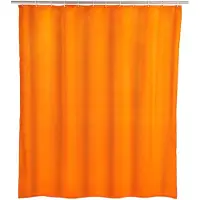 Wenko Variolock Douchegordijn polyester 180x200cm 100% polyester met anti schimmel behandeling oranje