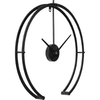 LW Collection Wandklok Denzel | LW Collection metaal zwart 52x52 cm wandklokken | NADUVI