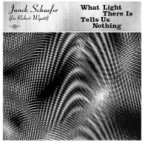 Konkurrent Janek Schaefer - What Light There Is Tells Us Nothing (CD)