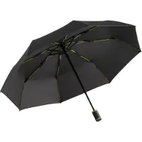 FARE 5484 AOC-Mini Style luxe opvouwbare paraplu met gekleurd frame zwart lime groen 97 centimeter