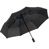 FARE 5484 AOC-Mini Style luxe opvouwbare paraplu met gekleurd frame zwart blauw 97 centimeter