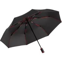 FARE AOC-Mini Style luxe opvouwbare paraplu met gekleurd frame zwart rood 97 centimeter
